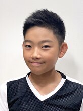 ツーブロック風キッズソフトモヒカン／フェード／小学生／中学生