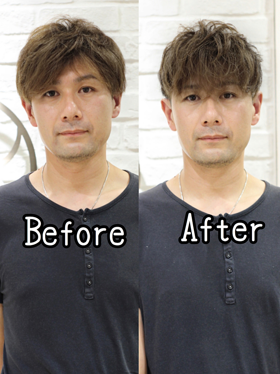 【ヨシザワ横浜】ビフォーアフター30代40代ツーブロックマッシュ
