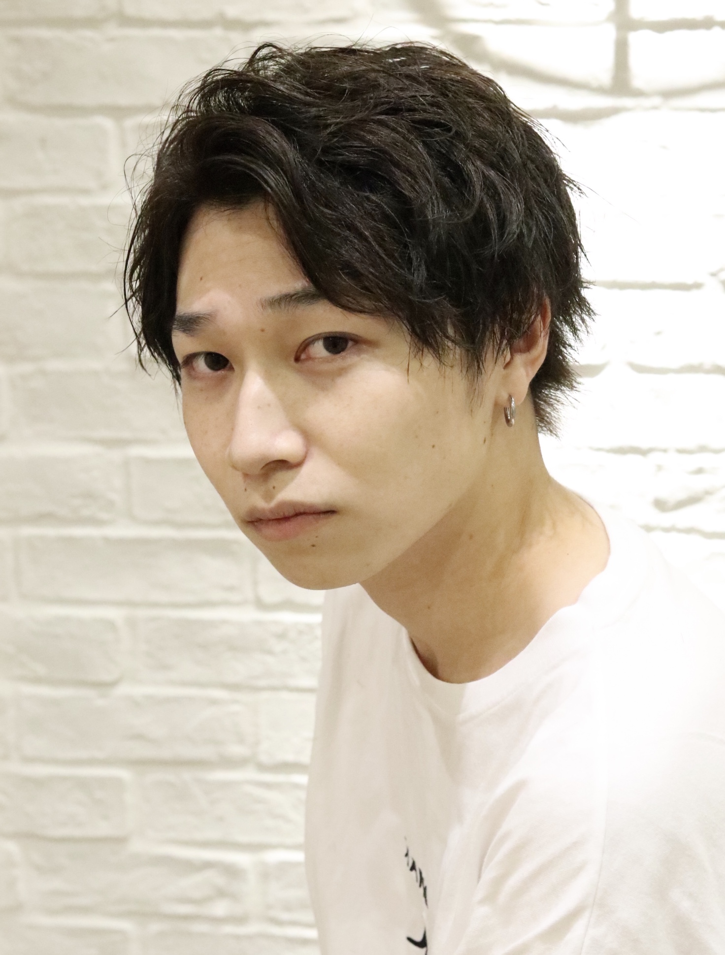 ツイストスパイラルセンターパートアップバング