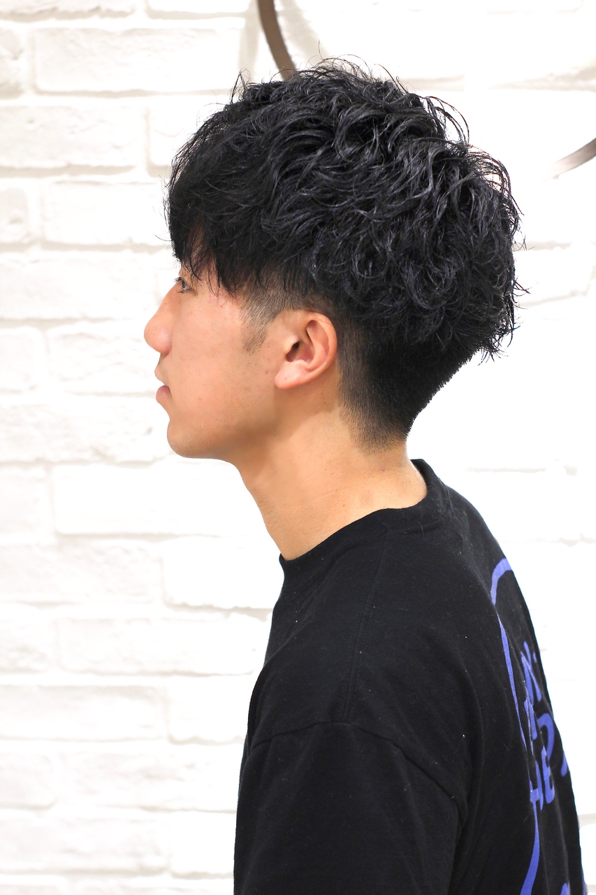 【ヨシザワ横浜】ツーブロ黒髪マッシュパーマ