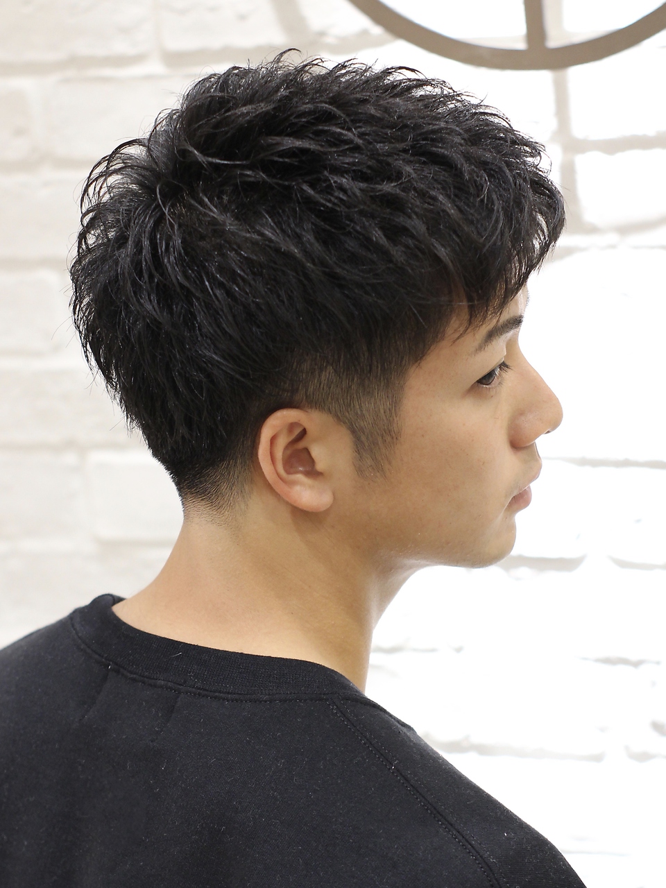 【ヨシザワ横浜】黒髪ハーフアップバングパーマ