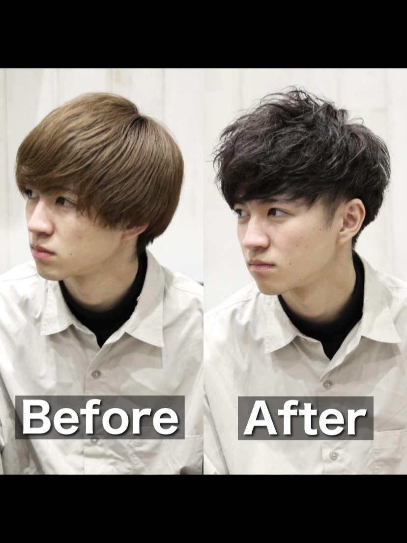 【ヨシザワ横浜】ビフォーアフター暗色韓国マッシュ