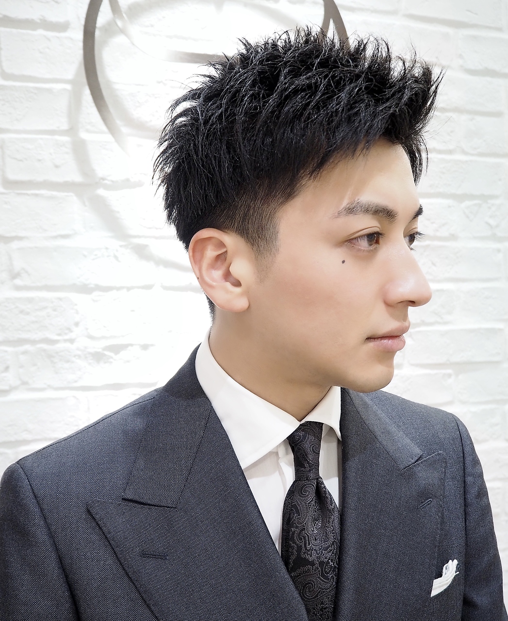 【ヨシザワ横浜】王道黒髪ツーブロアップバングショート