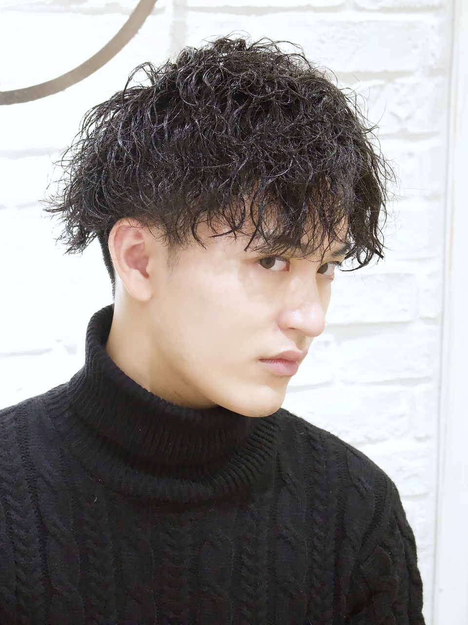 センターパート×波打ちツイストスパイラル