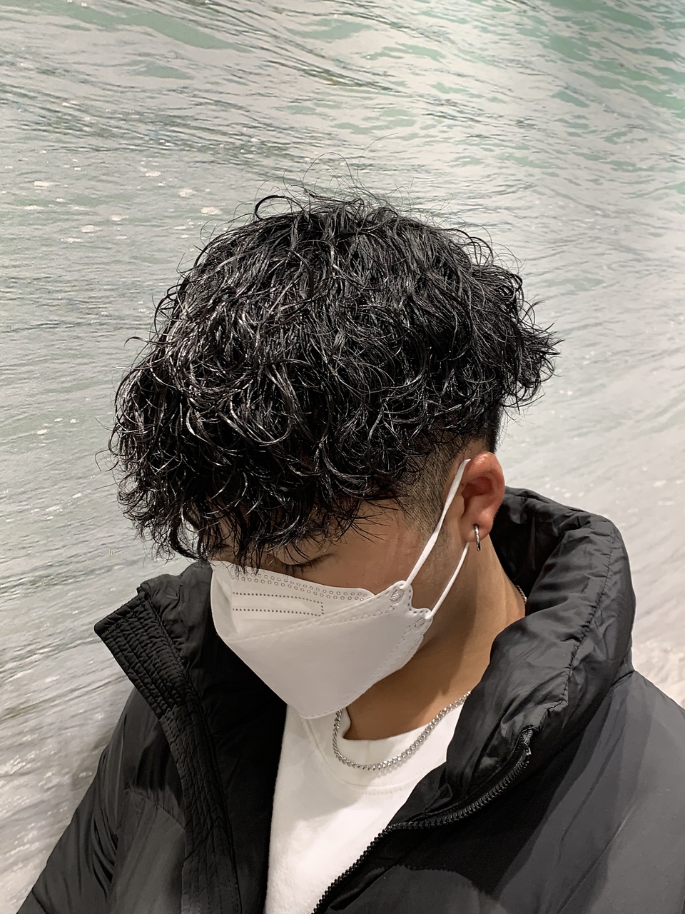 マスクにも似合う波巻きスパイラル