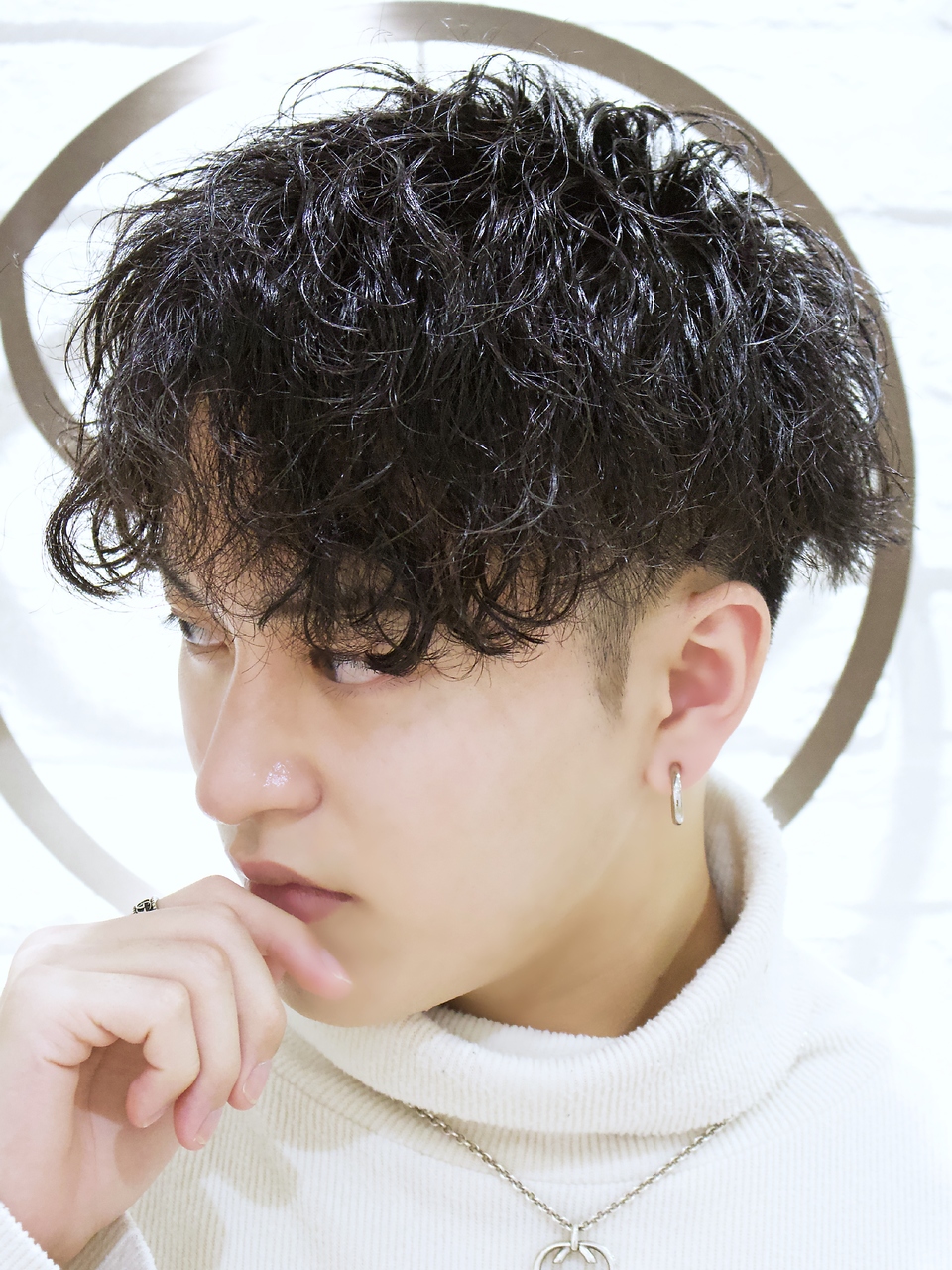 センターパートソフト波打ちスパイラル