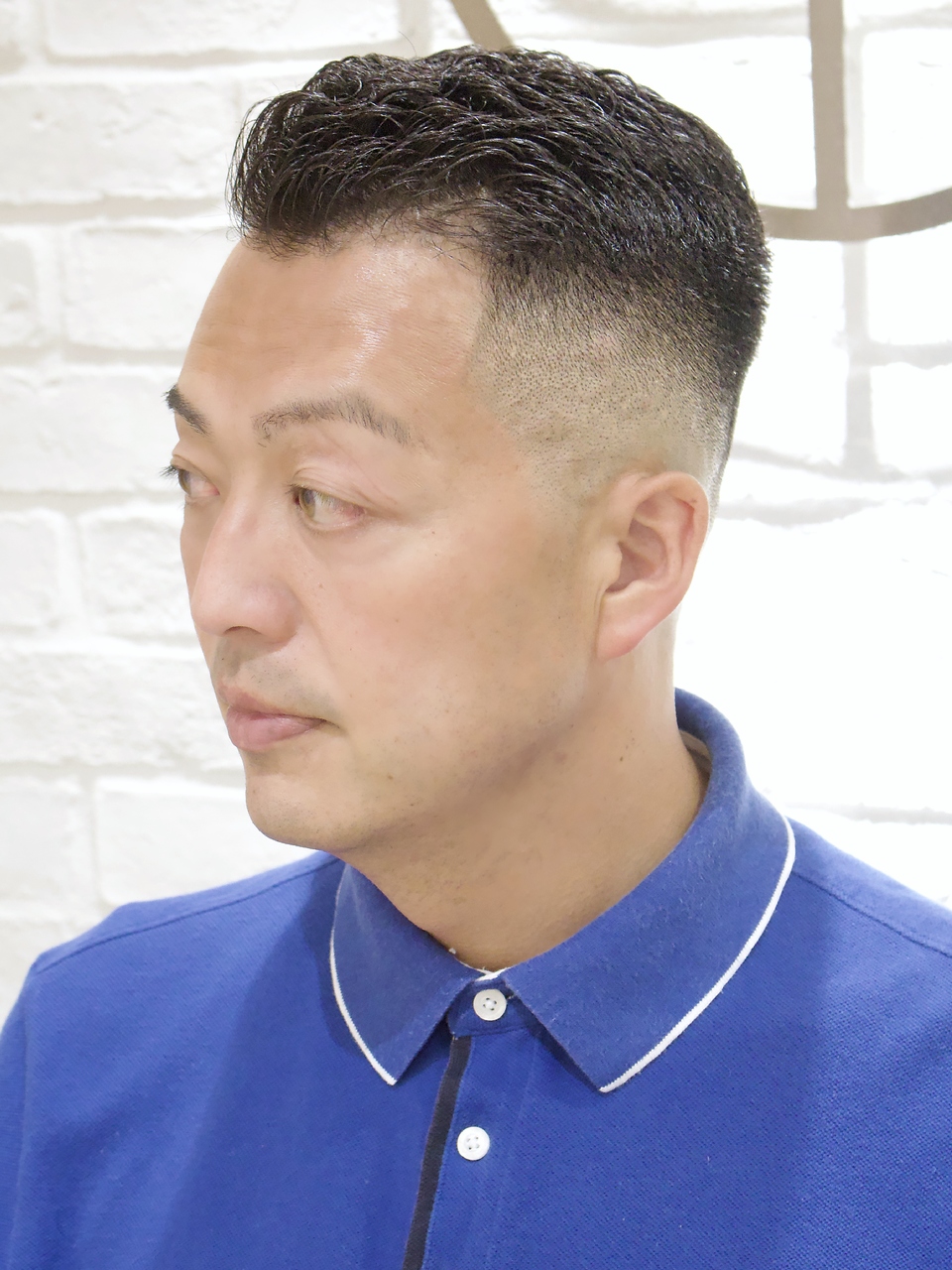 渋さMAX七三風オールバックフェード