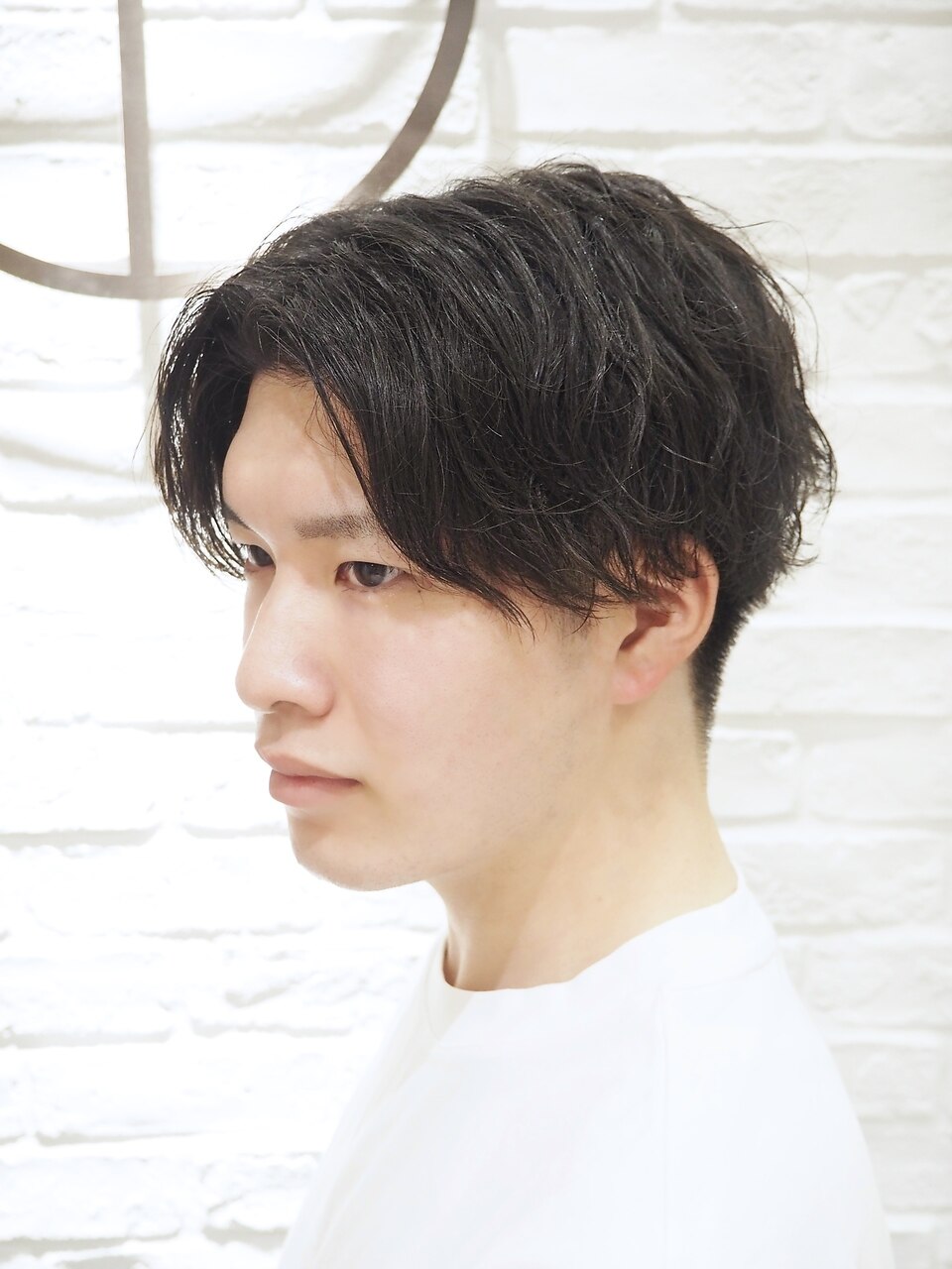 スパイラルパーマツーブロックセンターパートカルマ風