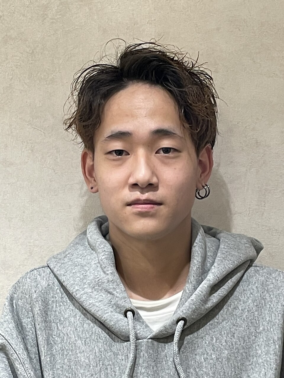 メンズツーブロックスパイラルパーマ