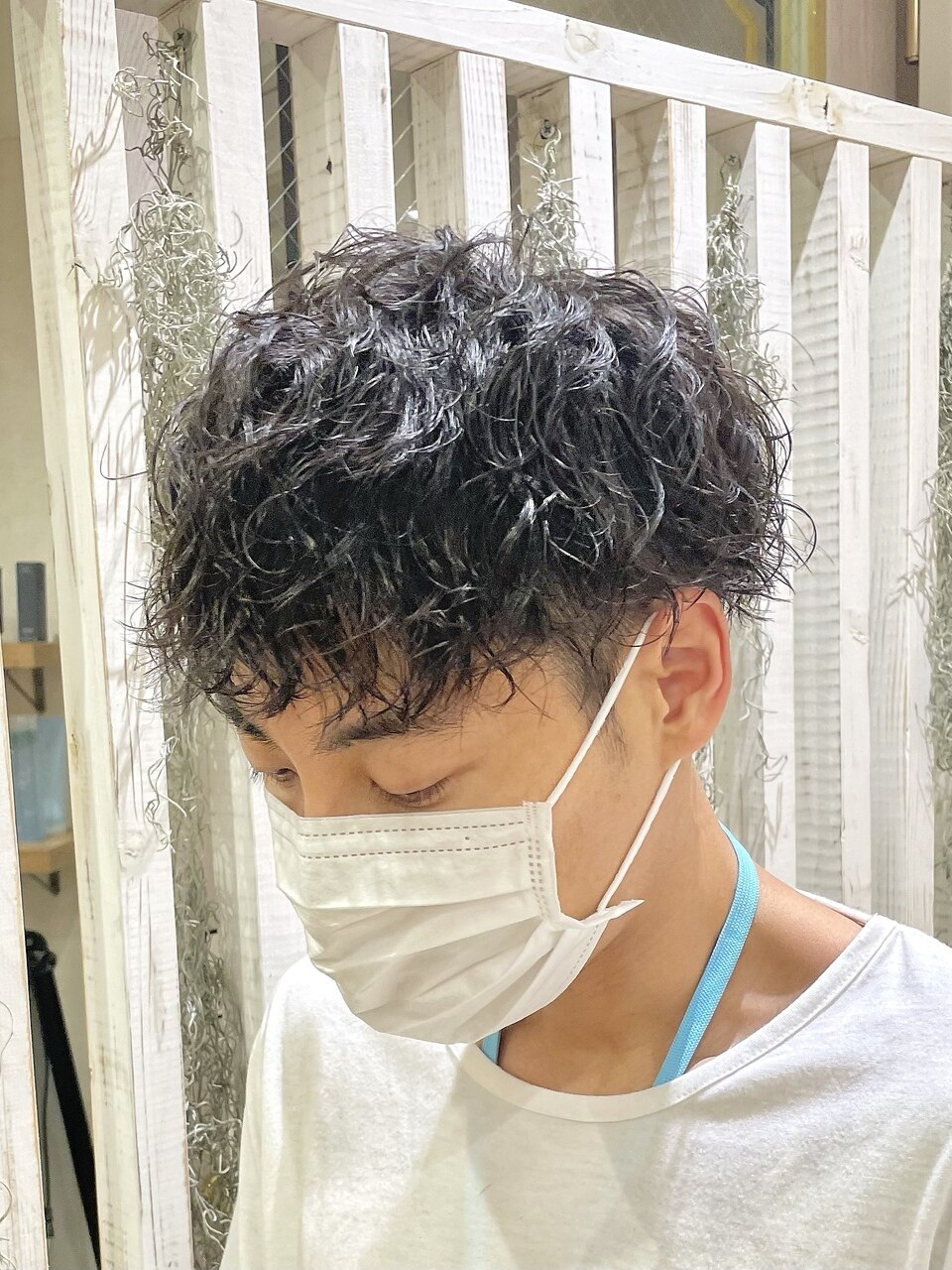 マスクでも似合う波打ちスパイラルマッシュ